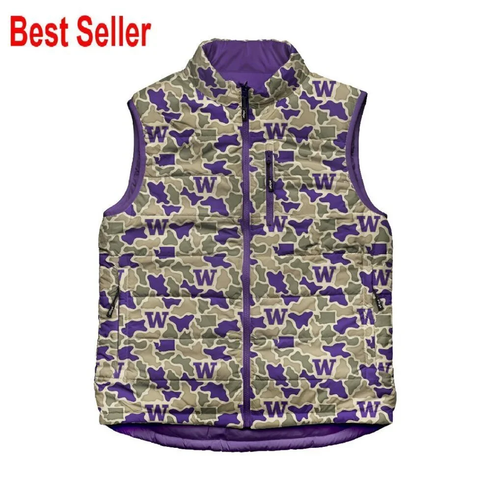 Reversible Puffer Vest Lightweight Synthetic Fill DWR Water Repellent Tailgating